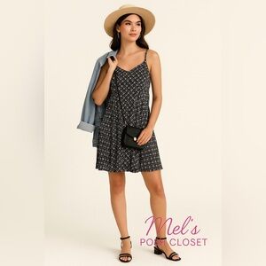 Old Navy Black and White Diamond-Print Sundress 🌼☀️